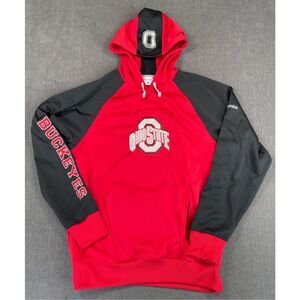 Columbia Ohio State Buckeyes Hoodie Men M Red Black Pullover Fleece College Logo
